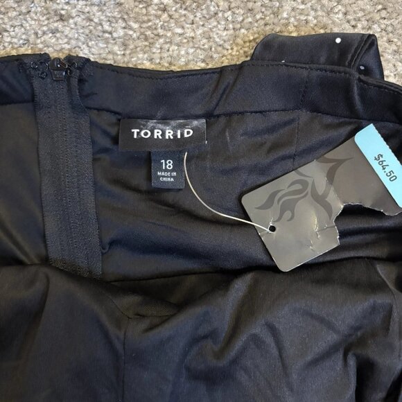 NWT Torrid Sleeveless Swing Dress Size 18 Polka Dot, White/Black, Retro 50s #238 - Picture 5 of 8